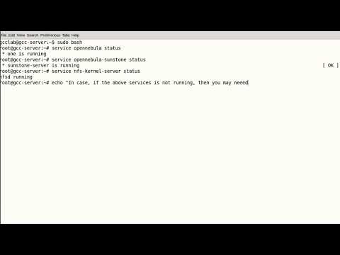 Step-1:  Checking the Service Status for OpenNebula, OpenNebula Sunstone, NFS (Network Filesystem)
