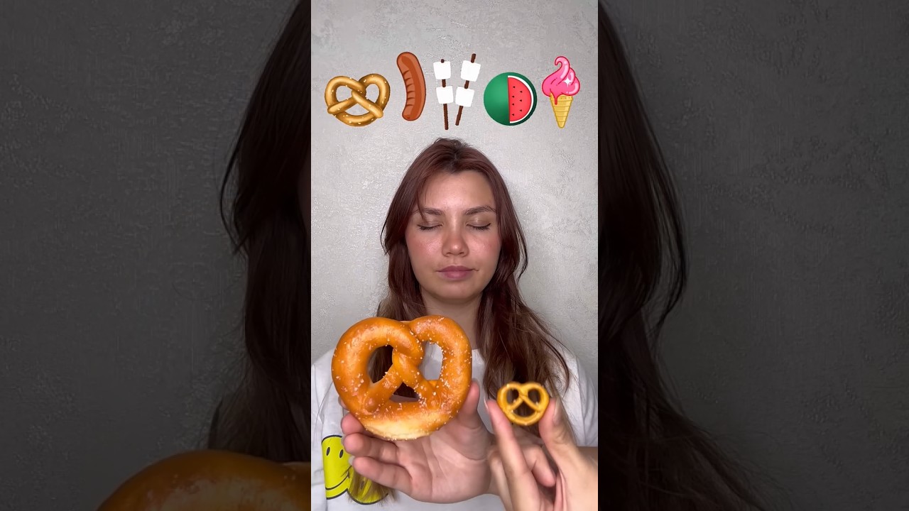 Big or Small challenge gummy ice cream? Giant pretzel or pink #shorts Best video byHmelkofm