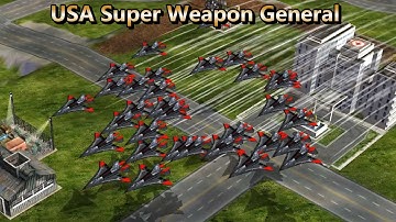 USA Super Weapon General - 1 vs 5 Hard Army C&C Generals Zero Hour - Gameplay