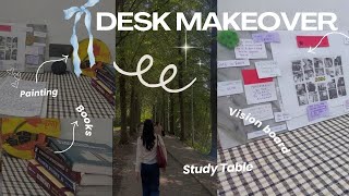 ✨Aesthetic Desk Makeover🌷||0* Budget Setup💅Pintresty study table @Notes of Jae✨
