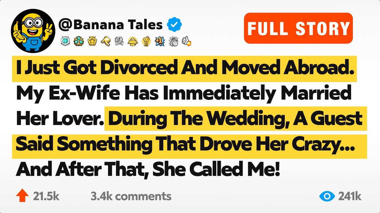 I Just Got Divorced And Moved Abroad. My Ex-Wife Immediately Married Her Lover. During The Wedding…