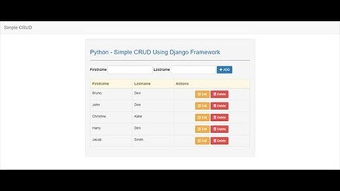SIMPLE CRUD IN PYTHON USING DJANGO FRAMEWORK WITH SOURCE CODE