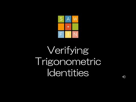 Precalculus 5.2 Verifying Trigonometric Identities - YouTube
