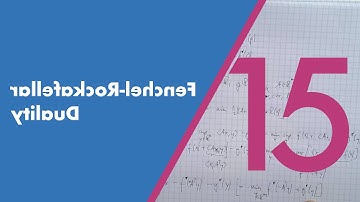 Fenchel-Rockafellar Duality | Re-Live of the 15th lecture