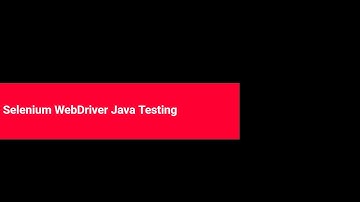 Selenium WebDriver Java Testing Example