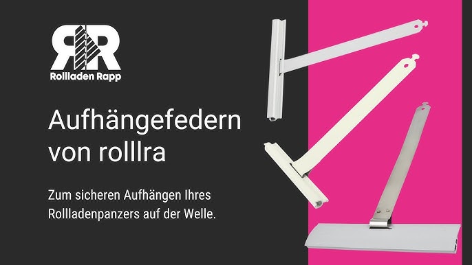 Rollladen Aufhängefeder / Stahlbandaufhänger mit Schwalbenschwanz