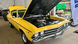 1969 SS 396 375 L78 Chevelle 4 Speed car ￼)& muscle car Corner story 😎(mecum)