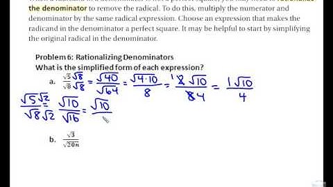 10.2 Simplifying Radicals part 3 Video