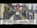 London Notting Hill in Light Rain 2022 - Walking London