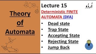 lecture 15: dead state trap state accepting and rejecting state in theory of automata urdu