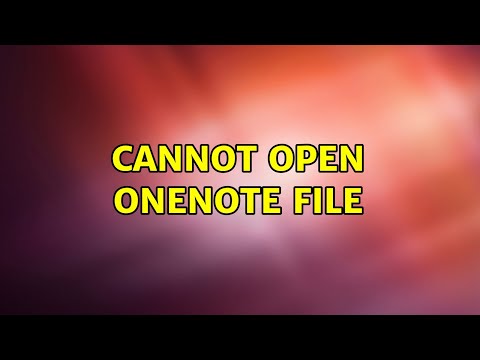 Cannot open OneNote file