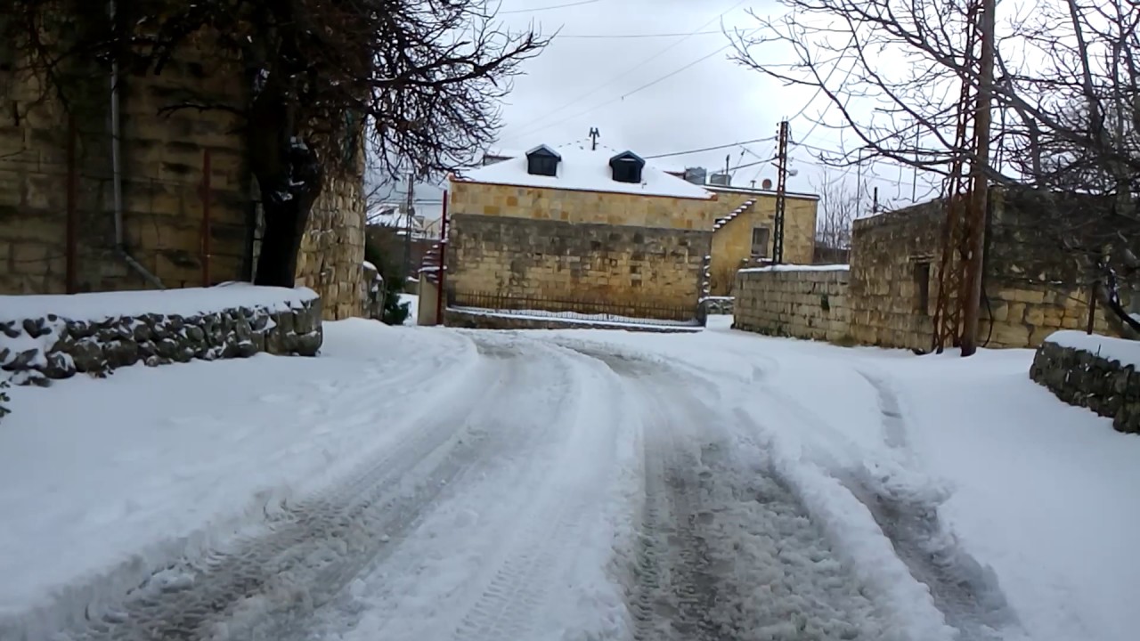 الثلوج في بعذران الشوف