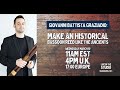 Giovanni Battista Graziadio LIVE: Make an Historical Bassoon Reed Like The Ancients