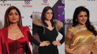 Celebritys Attends Ott Awardsuncut Full Videoshamita Shettyzareen Khanbhagyashreeneelam