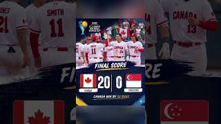 Canada defeated Singapore at the 22nd game of WBSC U23 Men's Softball World Cup 2026 #softball #wbsc