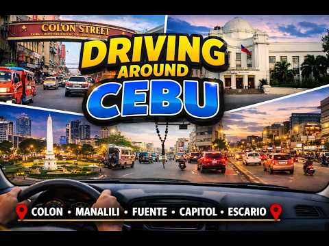 Driving Around Cebu City 🇵🇭 | Colon, Fuente, Capitol & Escario | 4K Tour