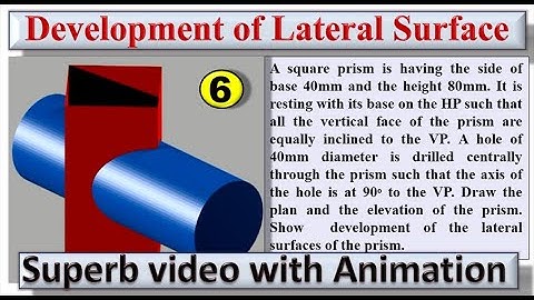 Development of surface|6|egd|Surface development|DLS|GTU solution|Engineering Drawing|DLS of Prism