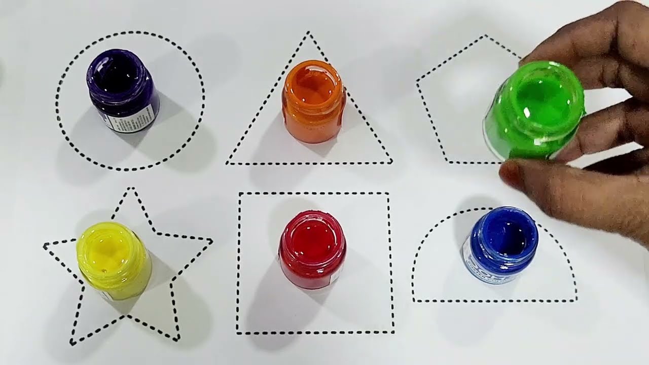 Colors and shapes for kindergarten l drawing with shapes kindergarten l learncolors l Nursery 