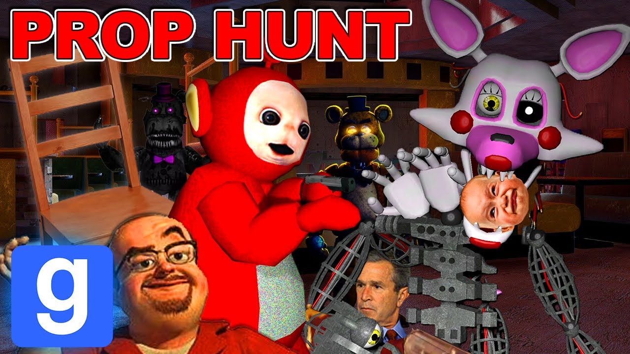FNAF 2 MOVIE PROP HUNT IN GMOD!! MANGLE ATE SOMEBODY?? - (Five Nights at Freddy's Garry's Mod Funny)
