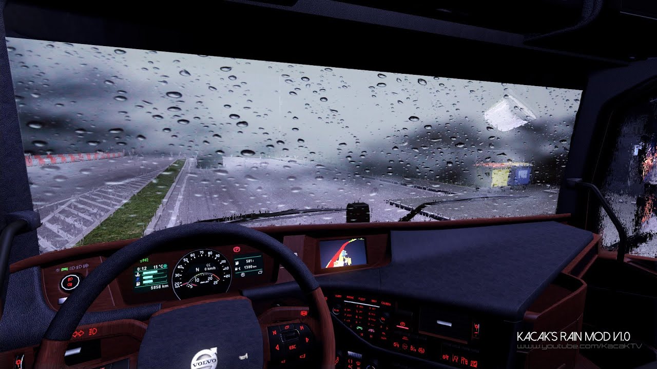 Euro Truck Simulator 2 | KacaK's Rain Mod v1.0 | Awesome & Realistic | -  YouTube