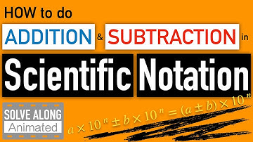 How to do ADDITION and SUBTRACTION in Scientific Notation | Animated Solve-Along Math Worksheet