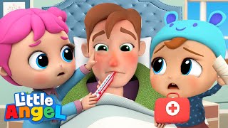 Taking Care Of Daddy | Little Angel Kids Songs \& Nursery Rhymes