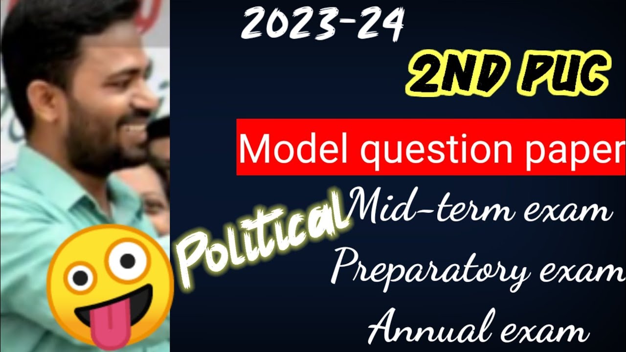 2nd puc Political science model question paper 80marks important question 2023-24 Karnataka board