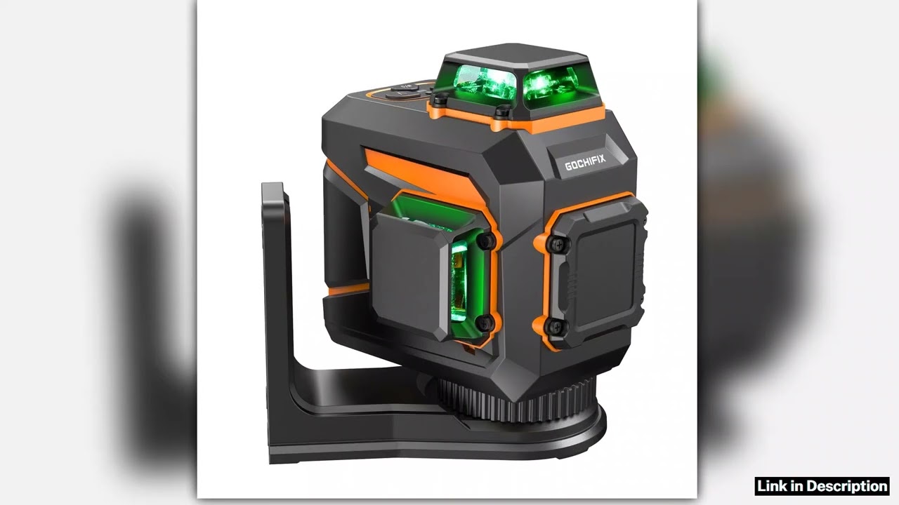 8 Lines Green SelfLevelling Laser Spirit Level Set with Rechargeable 52 Ah Battery Continuous