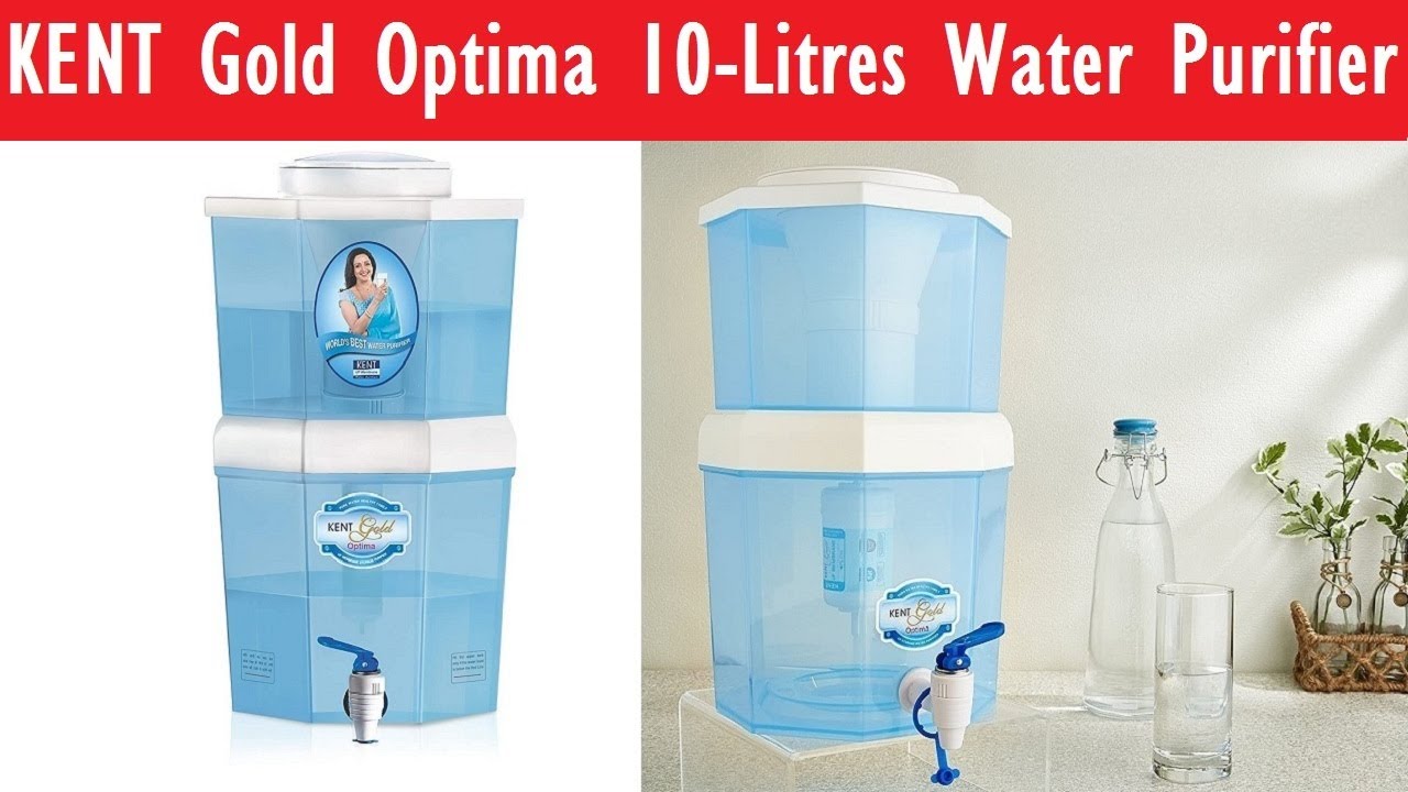 Kent water purifier kent gold optima 10litres gravity based non