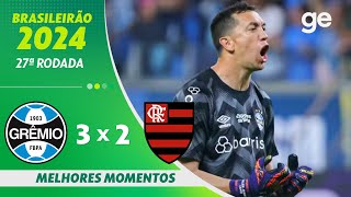 Thumbnail for GRÊMIO 3 X 2 FLAMENGO | MELHORES MOMENTOS | 27ª RODADA BRASILEIRÃO 2024 | ge.globo