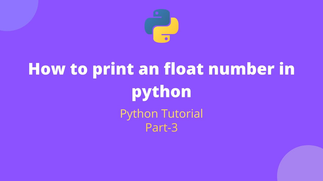 How to print an float number in python #shorts #python - YouTube