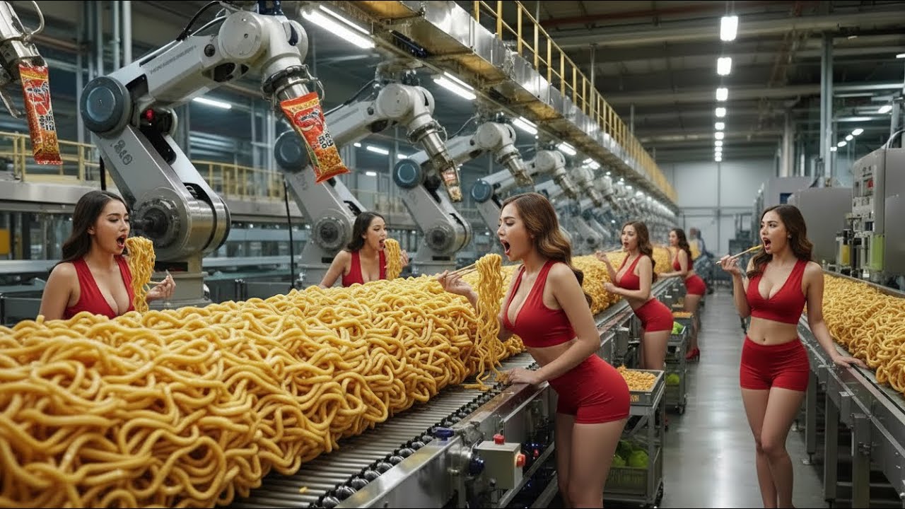 How It's Made: From Wheat Flour to Finished Instant Noodle Packs (Process)