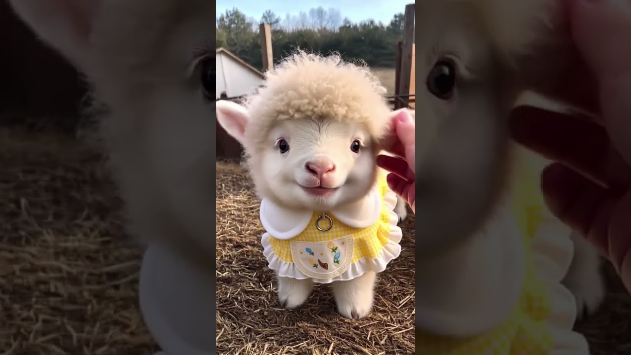 Just a Baby Sheep Being the Cutest Thing Ever on Camera 