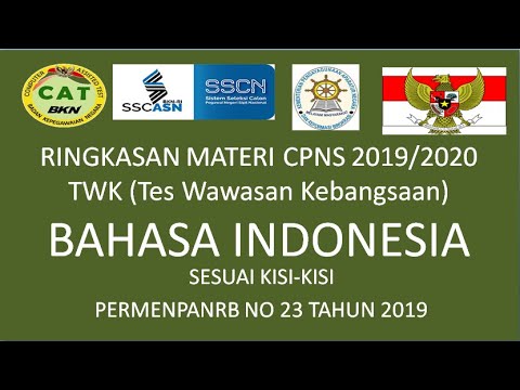 RINGKASAN MATERI TWK CPNS 2019-2020 - BAHASA INDONESIA - YouTube