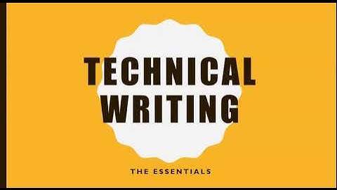 Technical Writing 101