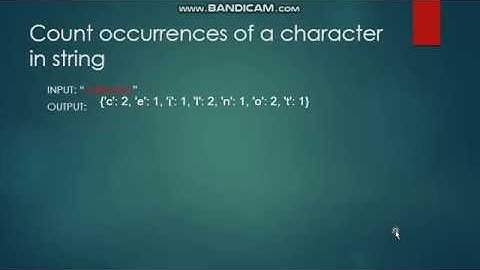 Count occurrences of a character in string using python