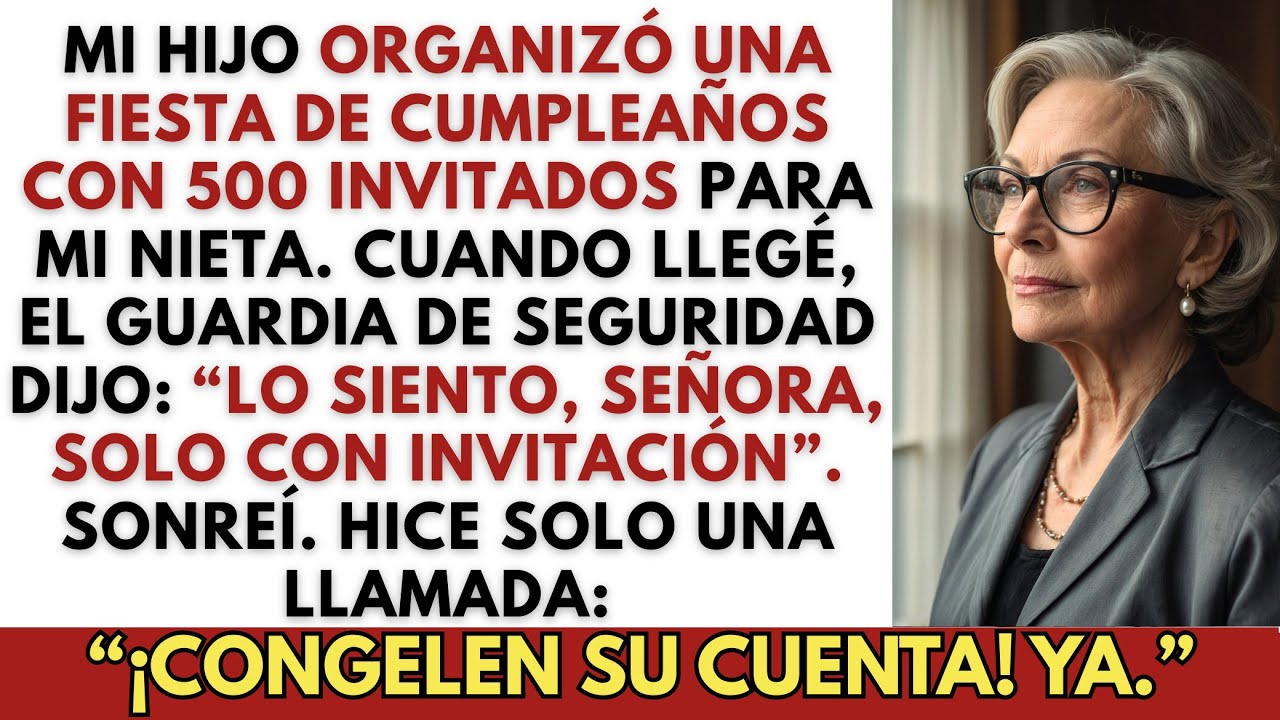 Mi hijo organizó una fiesta con 500 invitados para mi nieta. Cuando llegué, el guardia de seguridad.