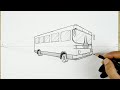 How To Draw How To Draw A BUS Step By Step Perspective Drawing Ars Academy 