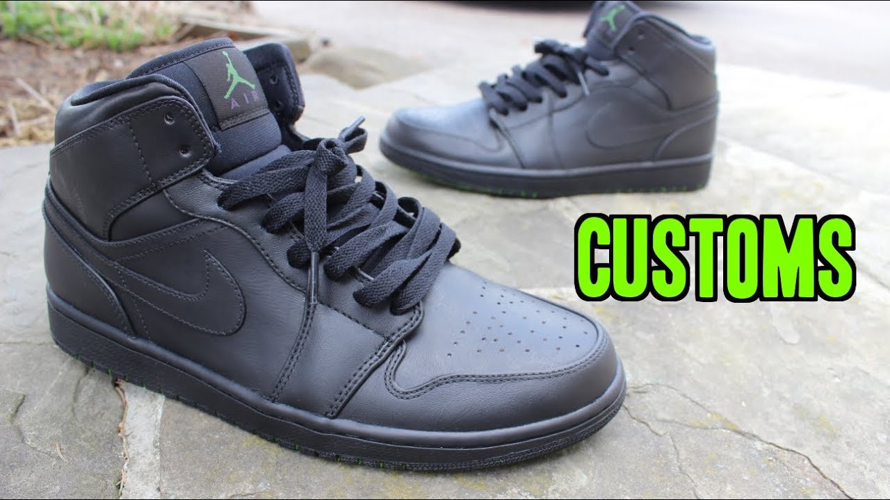 How to PAINT JORDAN Shoes! (Blackout 