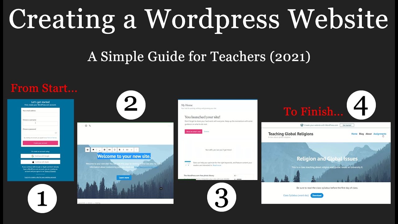 Creating a Wordpress Website - A Simple Guide for Teachers (2021) - YouTube