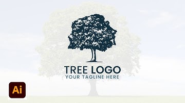 How to make a vintage tree logo design  in adobe  illustrator | Logo Design | Tree Logo