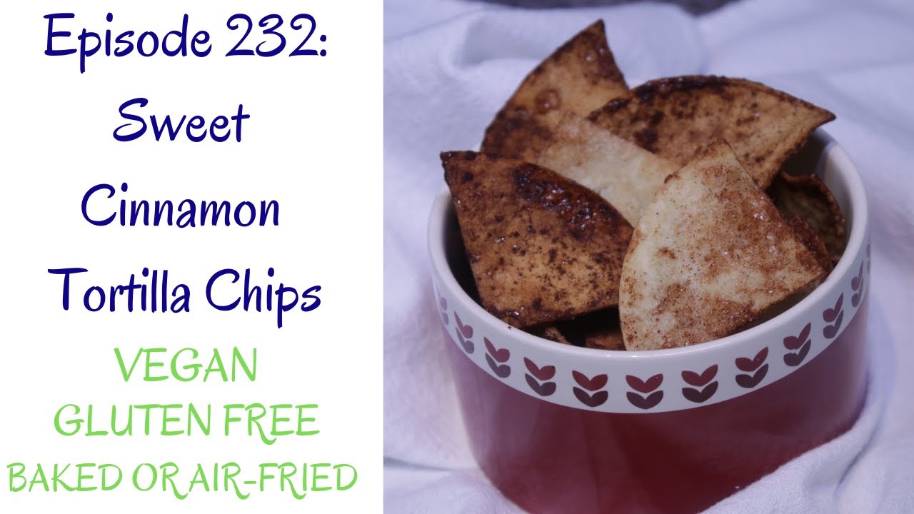 Sweet Cinnamon Tortilla Chips // Vegan // Gluten Free // Baked OR Air