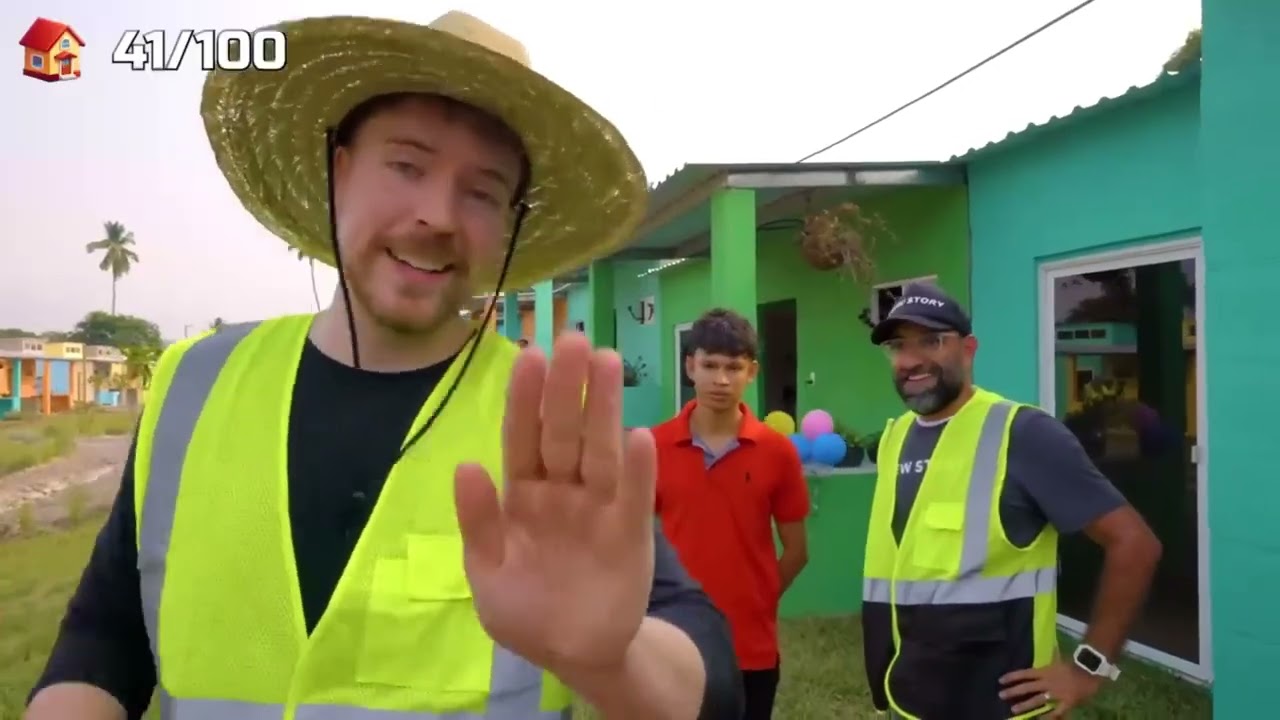 We r building 100 houses for poor people 