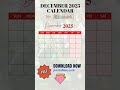 December 2025 Calendar Free Download Calendar Diyplanner December2025 Freedownload December 2025 Calendar Free Download Calendar Diyplanner December2025 Freedownload