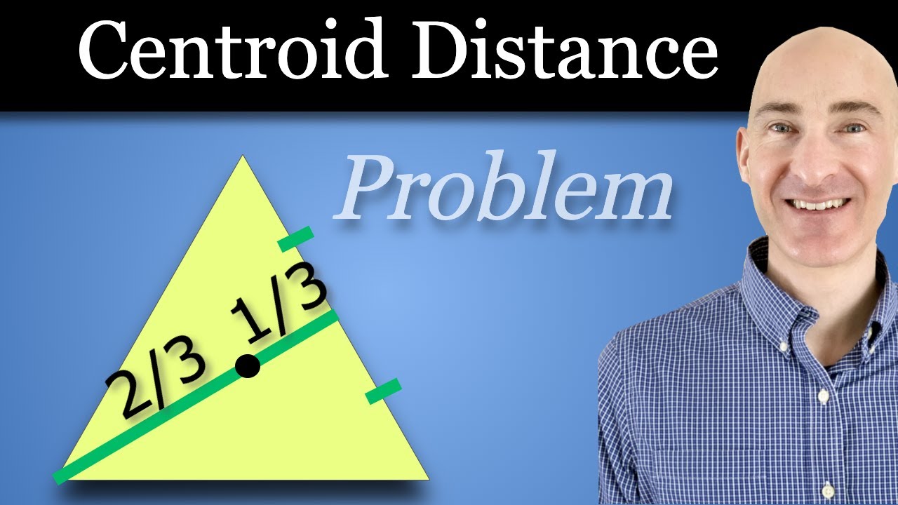 ДОКАЗАТЕЛЬСТВО ФОРМУЛЫ ЦЕНТРОИДА: Центроид равен 2/3 расстояния до медианы (координатная геометрия)