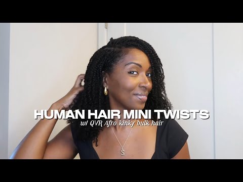 JUICY MINI TWISTS TUTORIAL | KINKY BULK HUMAN HAIR | QVRHAIR × dippedinshanelle