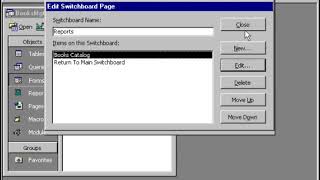 Add items to a switch board page in Access