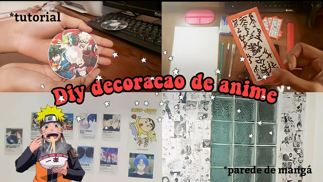 4 IDEIAS DE COMO DECORAR SEU QUARTO COM O TEMA ANIME / COMO FAZER ...