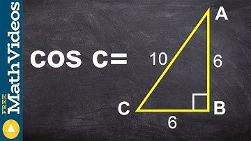 Finding the value of cosine of my given right triangle