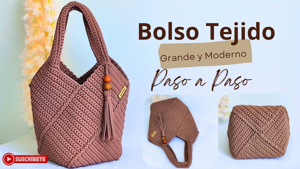 🔥БОЛЬШАЯ ПРЯМОУГОЛЬНАЯ СУМКА | ВЯЗАНИЕ КРЮЧКОМ | МОДНАЯ | ЛЕГКО, БЫСТРО | ПОШАГОВОЕ РУКОВОДСТВО